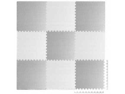 Pěnový koberec MAXI 9 ks 180x180x1 cm bílo-šedá