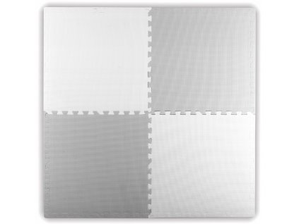 Pěnový koberec MAXI 4 ks 124x124x1 cm šedo-bílá