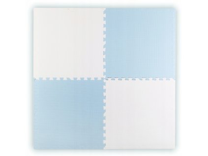 Pěnový koberec MAXI 4 ks 124x124x1 cm modro-bílá
