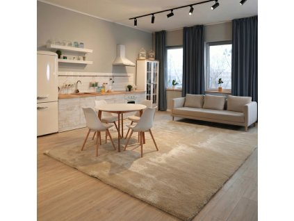 Kusový koberec RABBIT - Světle Béžový - imitace králičí kožešiny