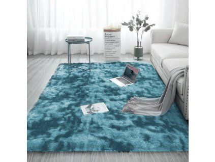 Plyšový koberec - Ombre Navy