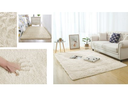Plyšový koberec - Cream Beige