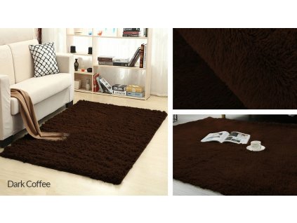 Plyšový koberec - Dark Coffee