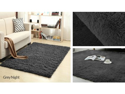 Plyšový koberec - Grey Night