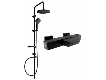 Sprchová souprava DIVIO MEXEN ERIK 8 s termostatickou baterií - černá