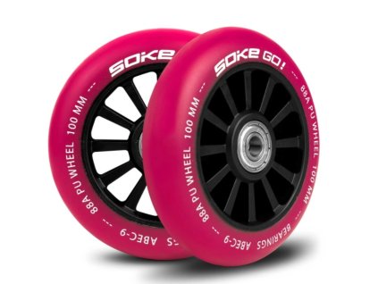 Kolečka na koloběžky s ložisky ABEC 9, růžovéSchowek76