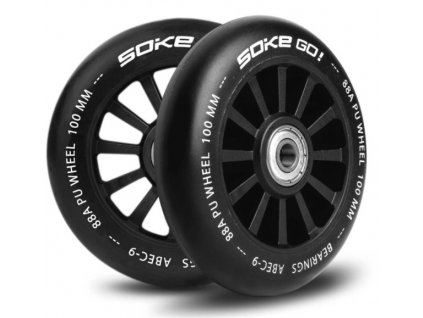 Kolečka na koloběžky s ložisky ABEC 9, černé