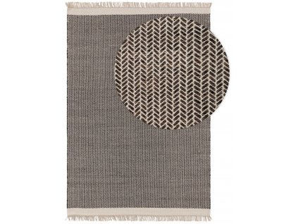 Koberec Divio Natural - NAKI02 - KIM Black/White