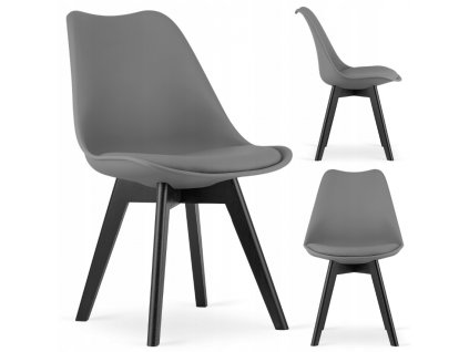 Designová židle ALTO BLACK šedá/černá