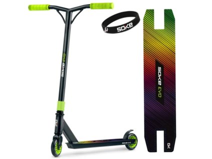 Freestylová koloběžka černo-zelená