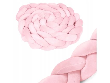 Ochranný mantinel do postýlky 300 cm - růžový