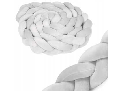 Ochranný mantinel do postýlky 300 cm - šedý