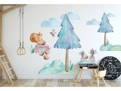 Samolepka zvířata v lese 62