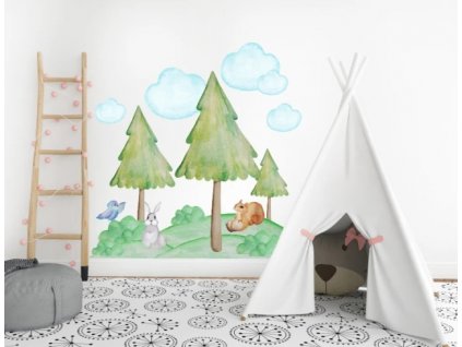 Samolepka zvířata v lese 63