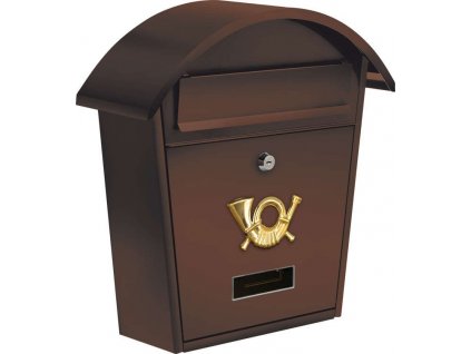Poštovní schránka 380x320x105 mm - hnědá