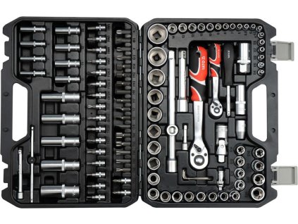 Sada nástrčných klíčů a ráčny 1/2'', 1/4", 108 ks