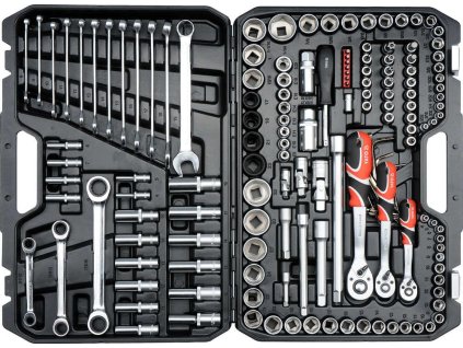 Sada nástrčných klíčů a ráčny 1/4", 3/8" i 1/2", 150 ks