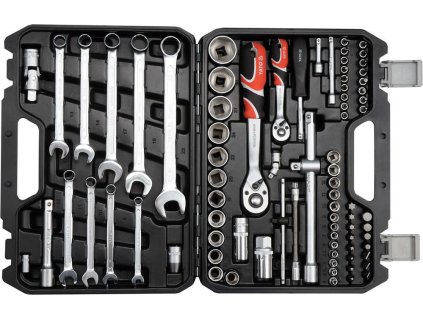Sada nástrčných klíčů a ráčny 1/4", 1/2", 82 ks