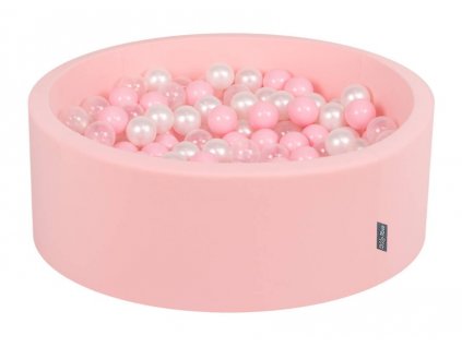 Dětský suchý bazének "90x30" růžový s míčky bílo-světlerůžové 300 ks