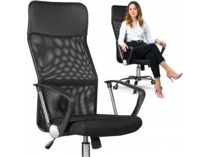 Kancelářská židle TOP, vzor 003 - černá