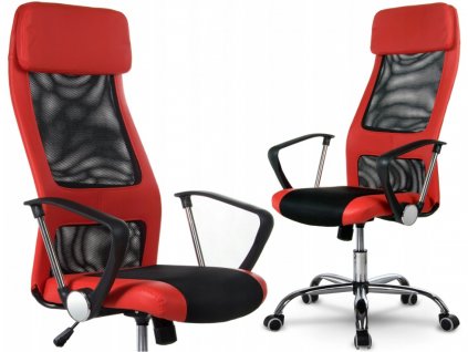 Kancelářská židle TOP, vzor 004 - červená
