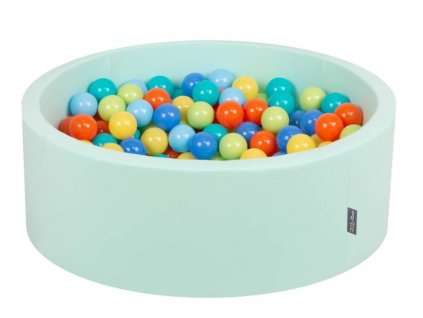 Dětský suchý bazének "90x30" mátový s míčky barevné 300 ks