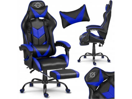 Herní židle CERBER - černo-modrá