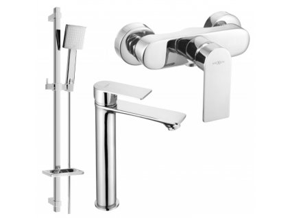 Sada baterií DIVIO MEXEN ROYO DQ45 vzor 031 chrom - umyvadlová baterie + sprchová baterie + sprchový setClipboard22