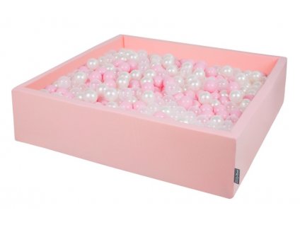 Dětský suchý bazének "120x30" růžové s míčky bílo-růžově 1000 ks