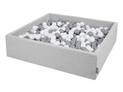 Dětský suchý bazének "120x30" šedý s míčky šedo-bílé 600 ks
