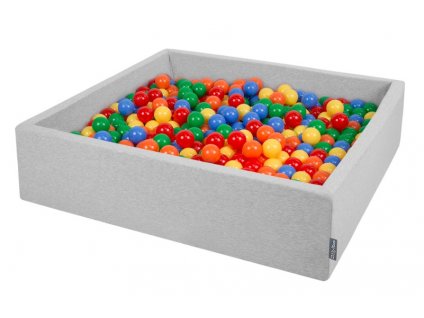 Dětský suchý bazének "120x30" šedý s míčky barevné 600 ks