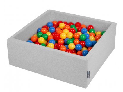 Dětský suchý bazének "90x30" šedý s míčky barevné 200 ks