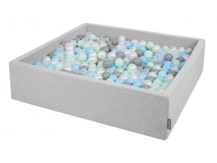 Dětský suchý bazének "120x30" šedý s míčky barevné 1000 ks