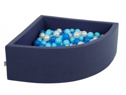 Dětský suchý bazének "90x30" tmavě modrý s míčky modro-bílé 200 ks
