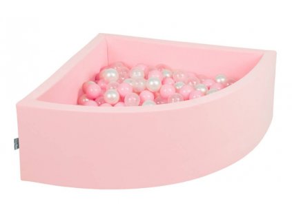 Dětský suchý bazének "90x30" růžový s míčky grafitovo-růžovo-bílě 200 ks