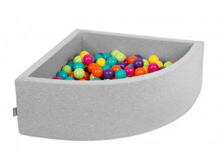 Dětský suchý bazének "90x30" šedý s míčky míčky barevné 300 ks