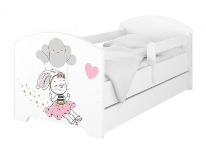 Dětská postel LUX králíček x bílá 160x80 cm