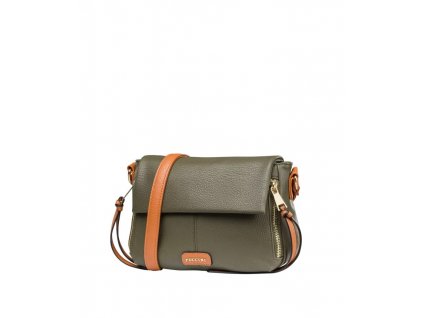 Dámská malá zelená crossbody kabelka s kontrastní úpravou BK2221139 5A/2B