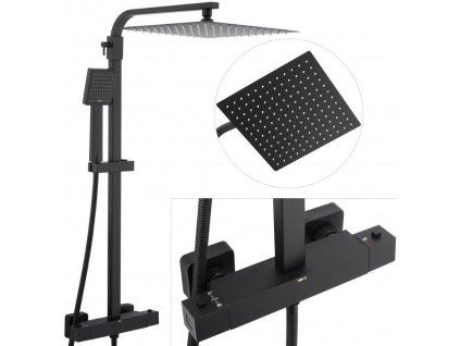 Sprchová souprava LUGANO s termostatickou baterií černá