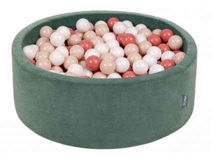 Dětský suchý bazének "90x30" tmavě modrý s barevnými míčky