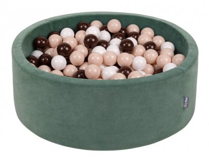 Dětský suchý bazének "90x30" tmavě modrý s barevnými míčkySchowek14