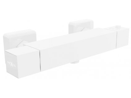 Sprchová nástěnná termostatická baterie DIVIO MEXEN CUBE bílá