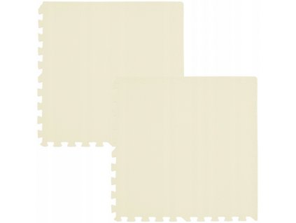 Pěnový koberec MAXI COLOR 2 ks 62x62x1 cm krémová