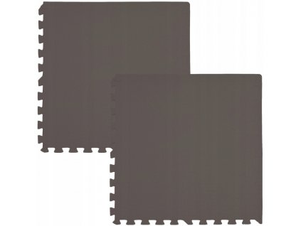 Pěnový koberec MAXI COLOR 2 ks 62x62x1 cm hnědá