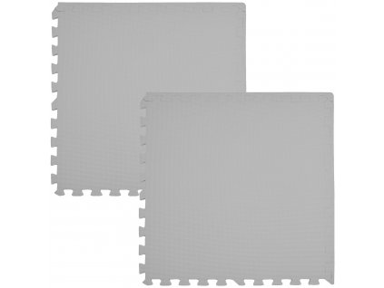 Pěnový koberec MAXI COLOR 2 ks 62x62x1 cm světle šedá