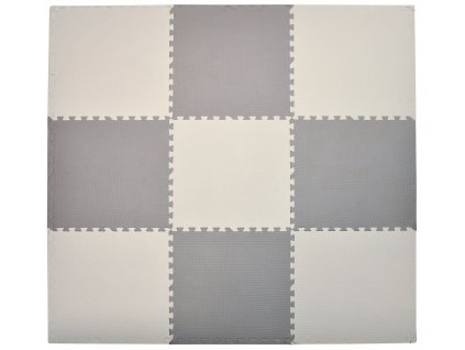 Pěnový koberec MAXI 9 ks 180x180x1 cm světle šedo-krémová