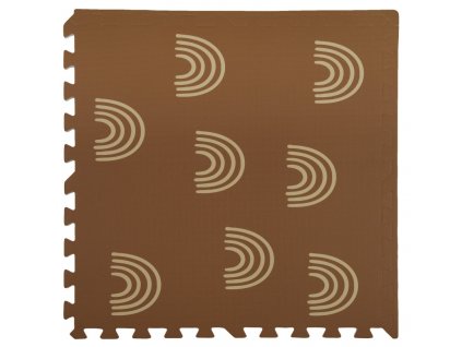 Pěnový koberec MAXI COLOR 1 ks 62x62x1 cm světle hnědý se vzorem