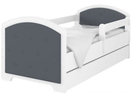 Dětská čalouněná postel LUX šedá 140x70cm