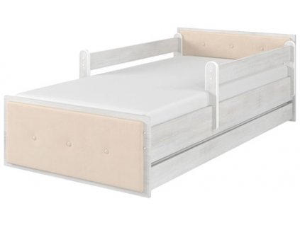 Dětská čalouněná postel norské borovice 160x80cm - béžová