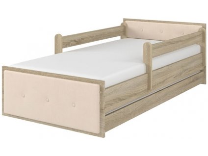 Dětská čalouněná postel světlý dub 160x80cm - béžová
